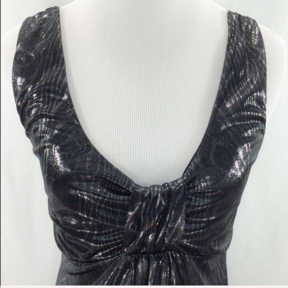 Wet Seal metallic zebra print shimmery formal cocktail party dress Jr medium - Picture 2 of 4